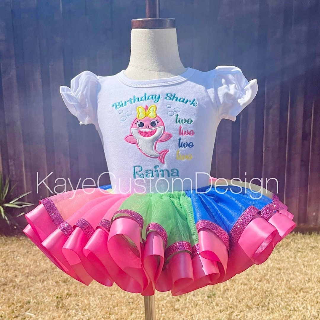 Baby shark birthday outfit girl best sale