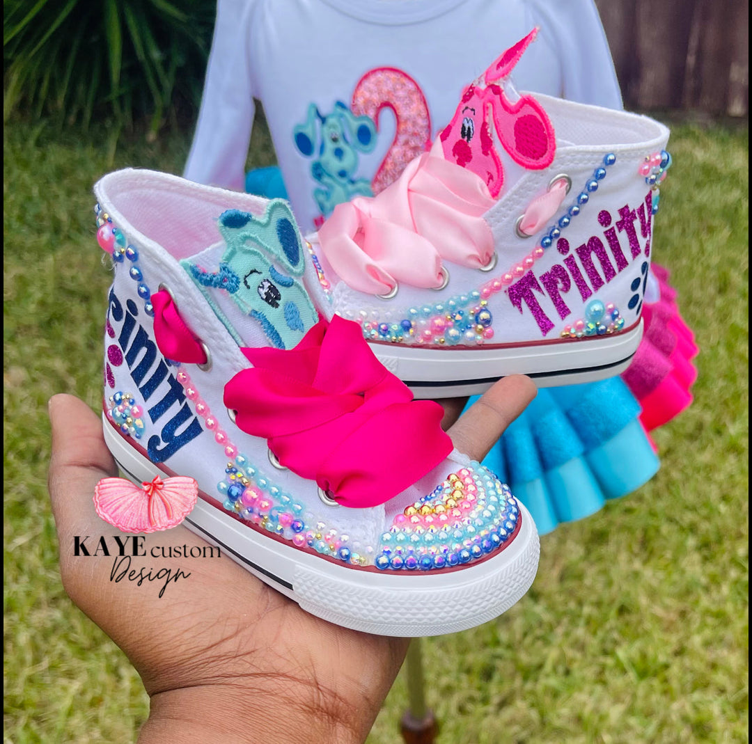 Shop Blue s Clues Converse s Newest Magenta Bling Rhinestone Shoes Kaye Custom Design