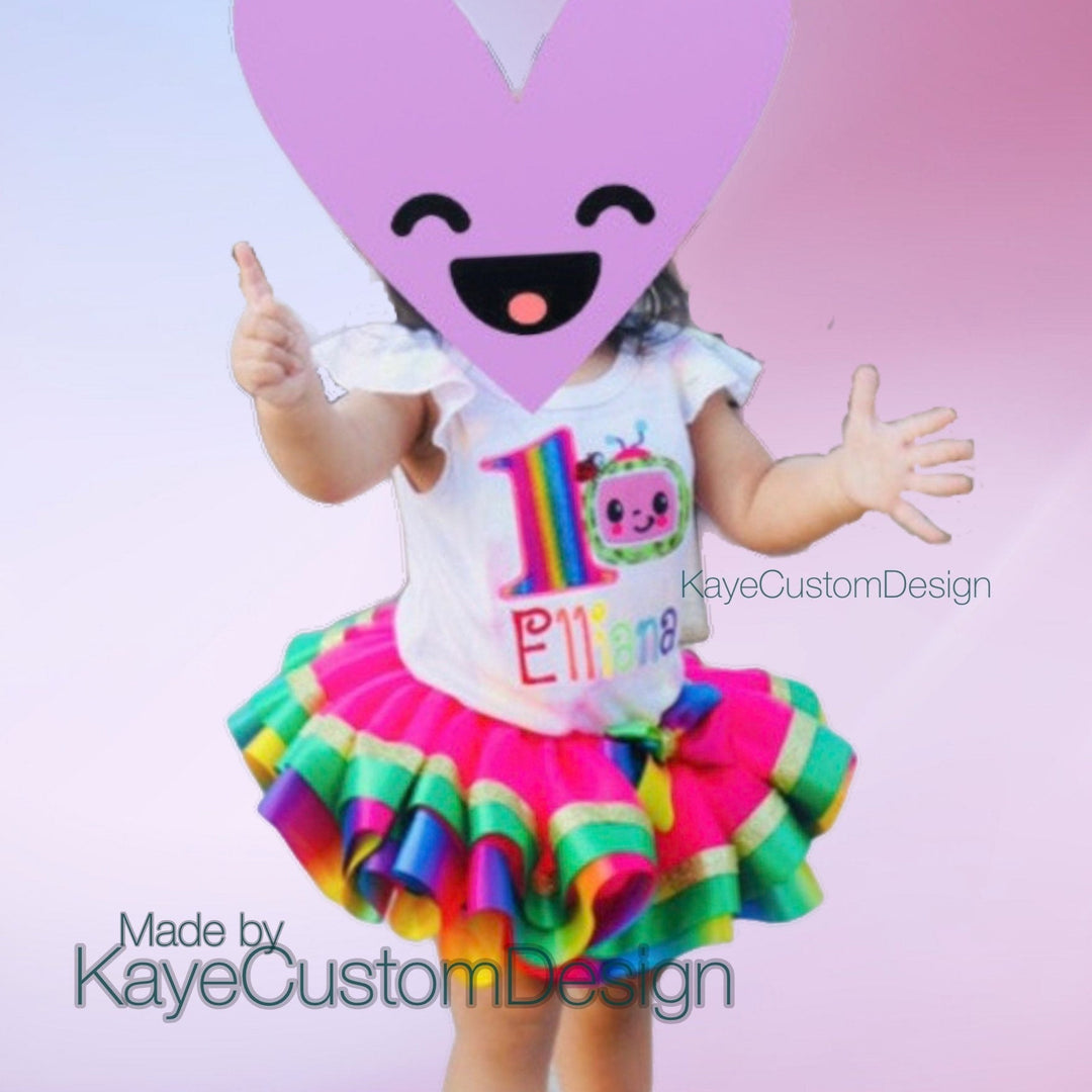 Custom Girly 2024 Cocomelon Birthday Outfit (Shorts)