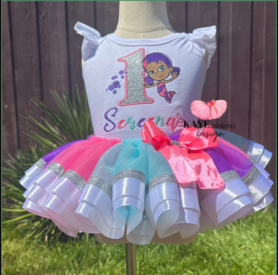 Oona Custom Bubble Guppies Custom Birthday Tutu Set Molly | Bubble Guppies Pastel Outfit | Bubble Guppies Dress