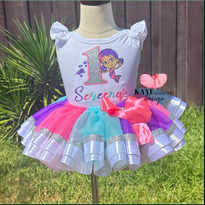 Oona Custom Bubble Guppies Custom Birthday Tutu Set Molly | Bubble Guppies Pastel Outfit | Bubble Guppies Dress